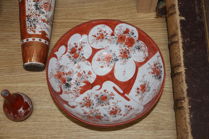 A collection of Japanese Satsuma ware